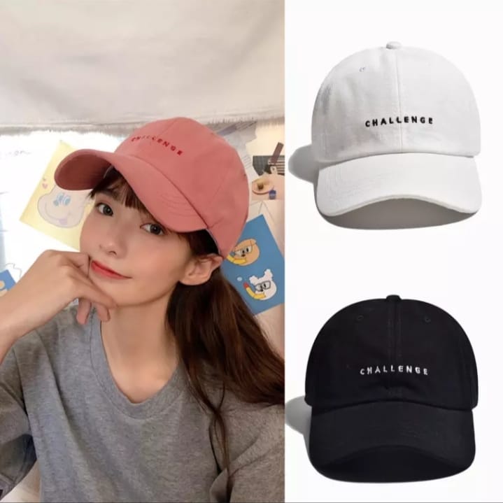 topi simpel kece pria wanita/topi bordir chalenge terbaru/bahan tebal