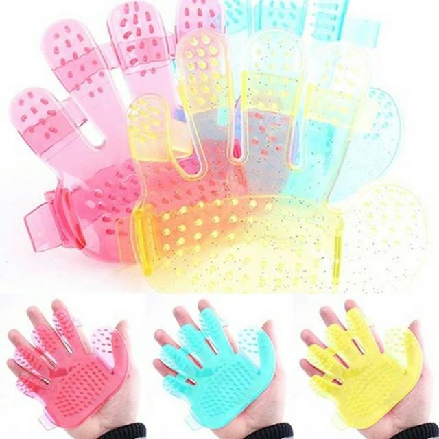 Sisir sikat mandi anjing kucing grooming gloves