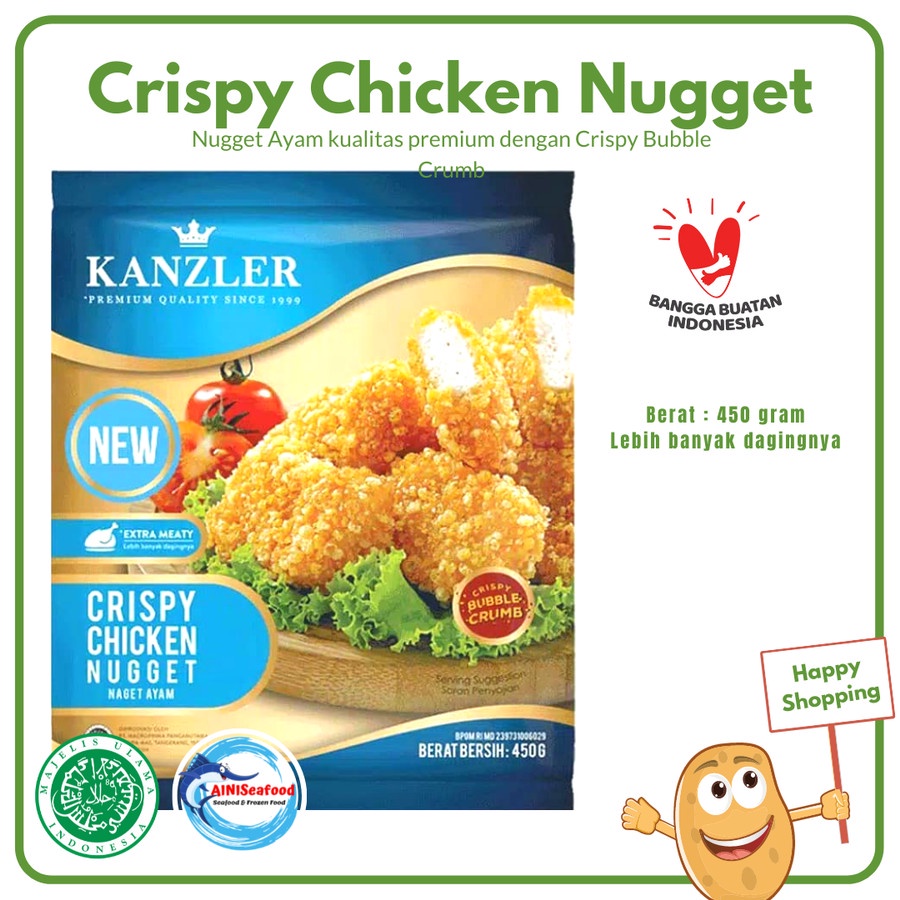 

kanzler crispy chicken nugget premium extra meaty 450gr surabaya murah