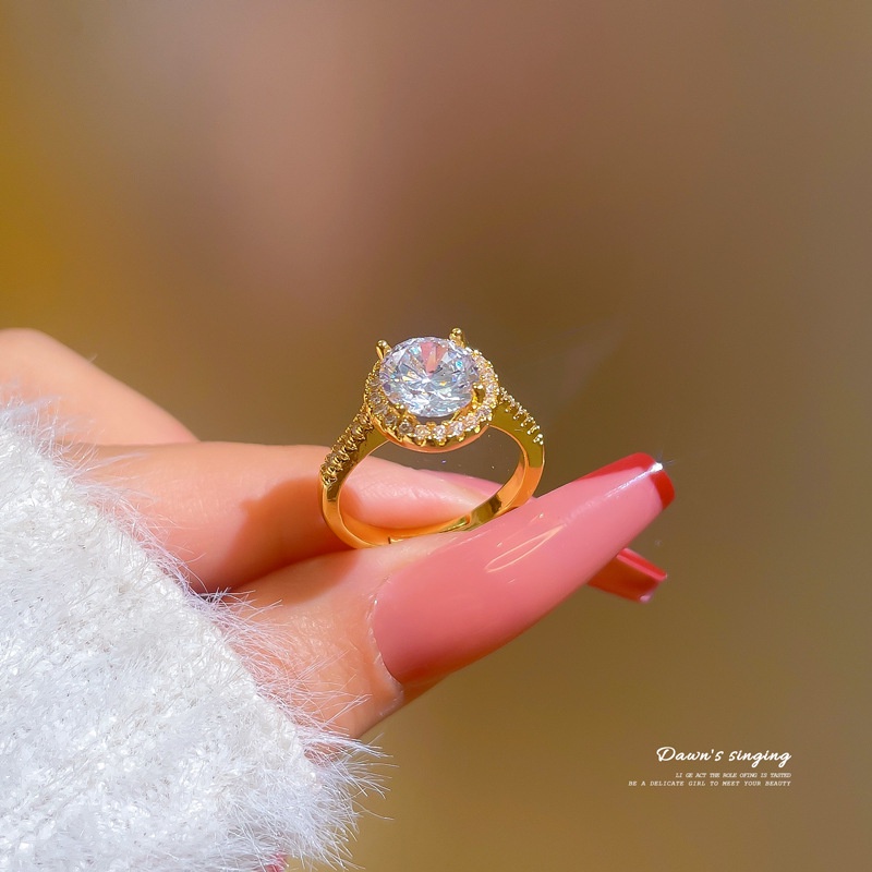 Cincin Model Terbuka Lapis Emas Untuk Wanita