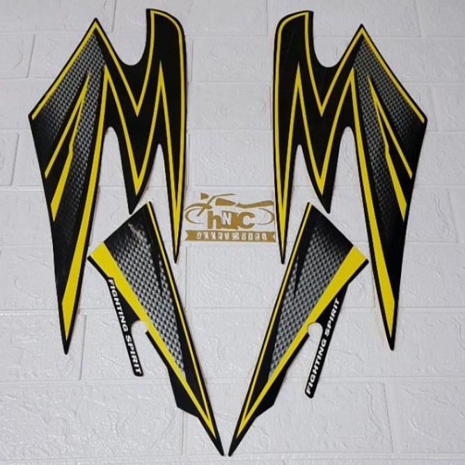 STRIPING RX KING 2003 STICKER RX KING 2003 VARIASI KUNING GAUL