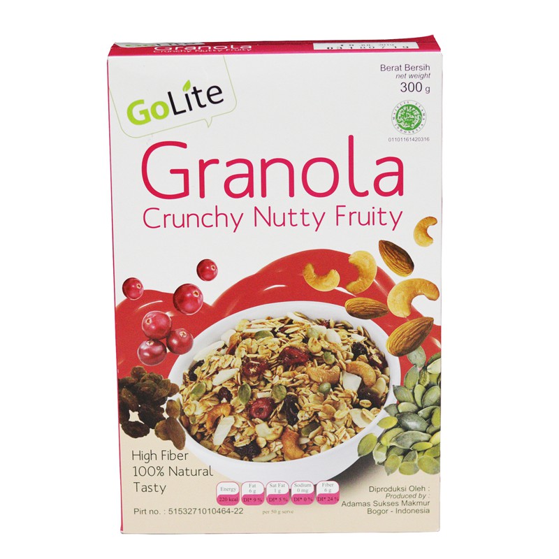 

Go Lite - Granola Crunchy Nutty Fruity 300gr