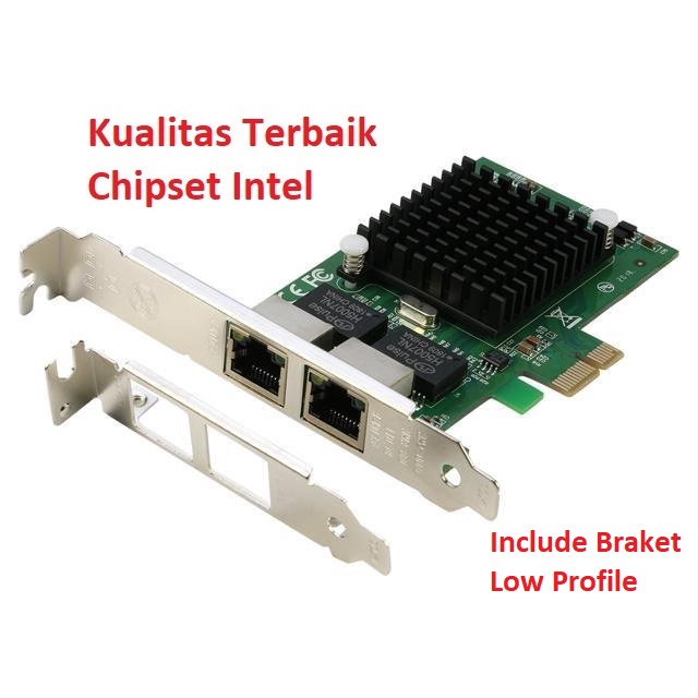 PCIE LAN Card 2 Port Intel Gigabit Lan Ethernet