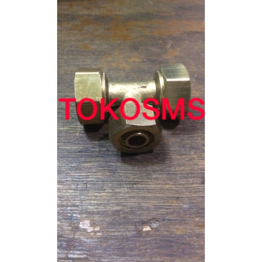 T sambung air panas 20 mm x 16 mm tee air panas model rifeng dan westpex 3/4 x 1/2 pipa 1216 x 1620