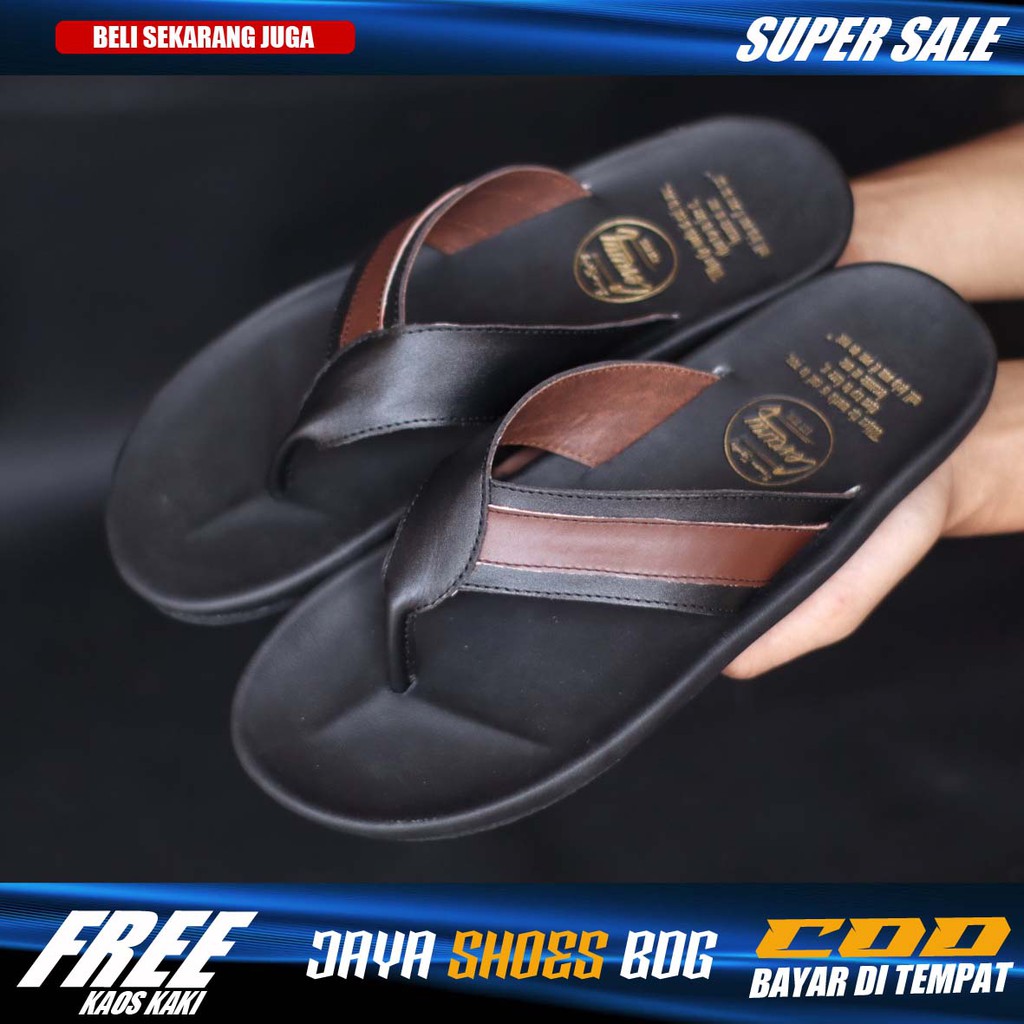 KIANN|]Sandal Jepit Pria Casual Kasual Kulit Asli Nyaman Ringan Sendal Pria Santai Murah Cowok Terbaru