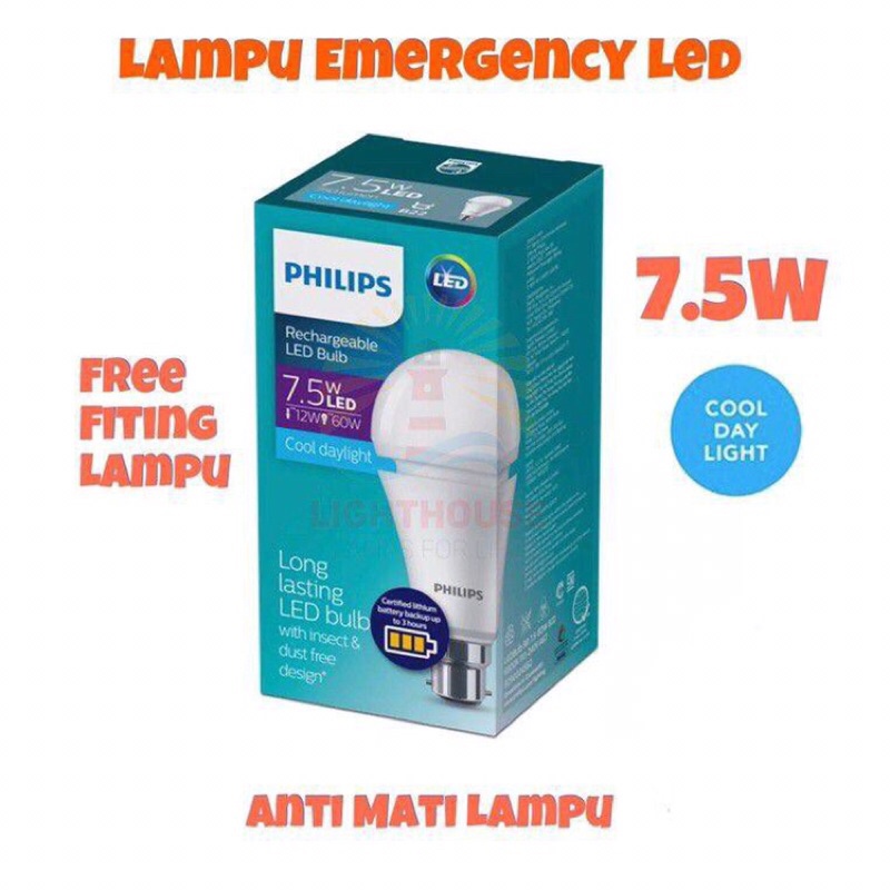 LAMPU PHILIPS EMERGENCY LED 7,5 WATT/ LAMPU EMERGENCY