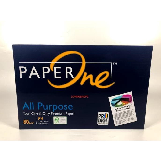 

Kertas Paper One F4 80 gram /Kertas Print/Kertas Fotokopi KERTAS FOLIO