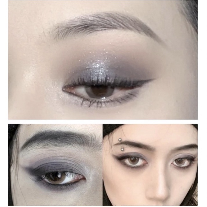 DIKALU Black Smokey Eyeshadow Matte Gliiter Waterproof Pallete Berfungsi Untuk Menerangkan Kelopak Mata  XX012