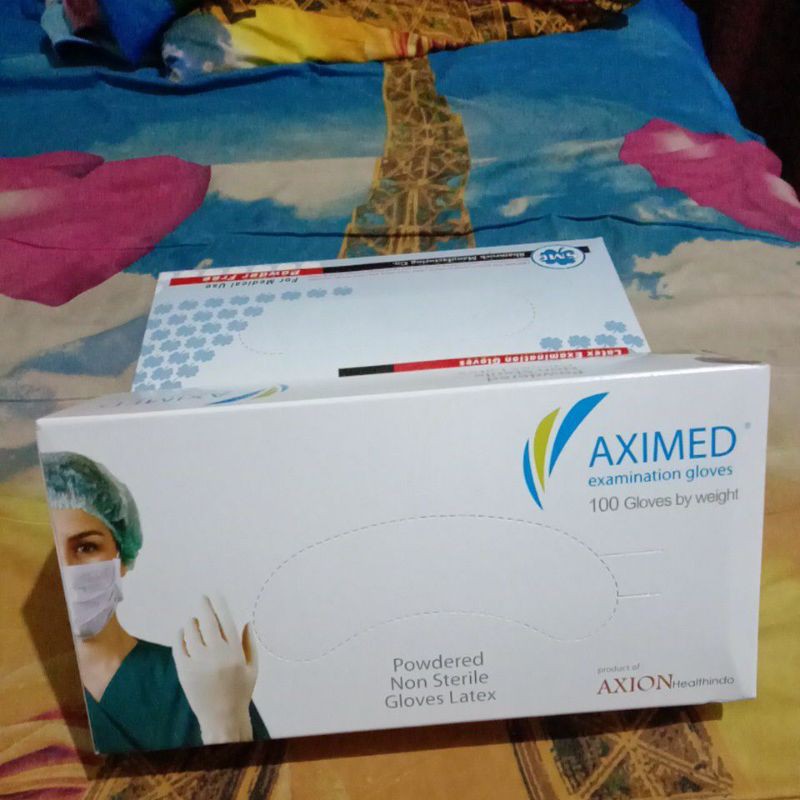Sarung tangan LATEX AXIMED Powdered isi 100