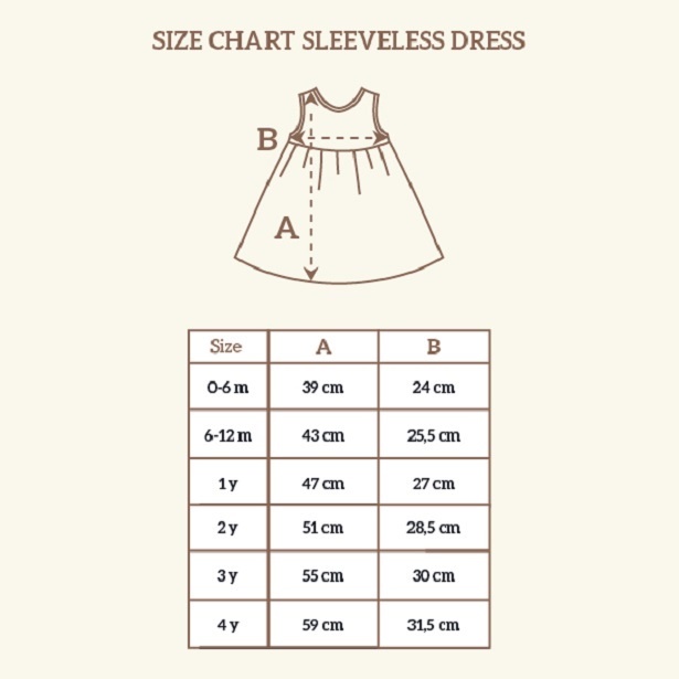 Little Palmerhaus Sleeveless Dress Fox Deer Bunny (Dress Anak) 0-4 Tahun