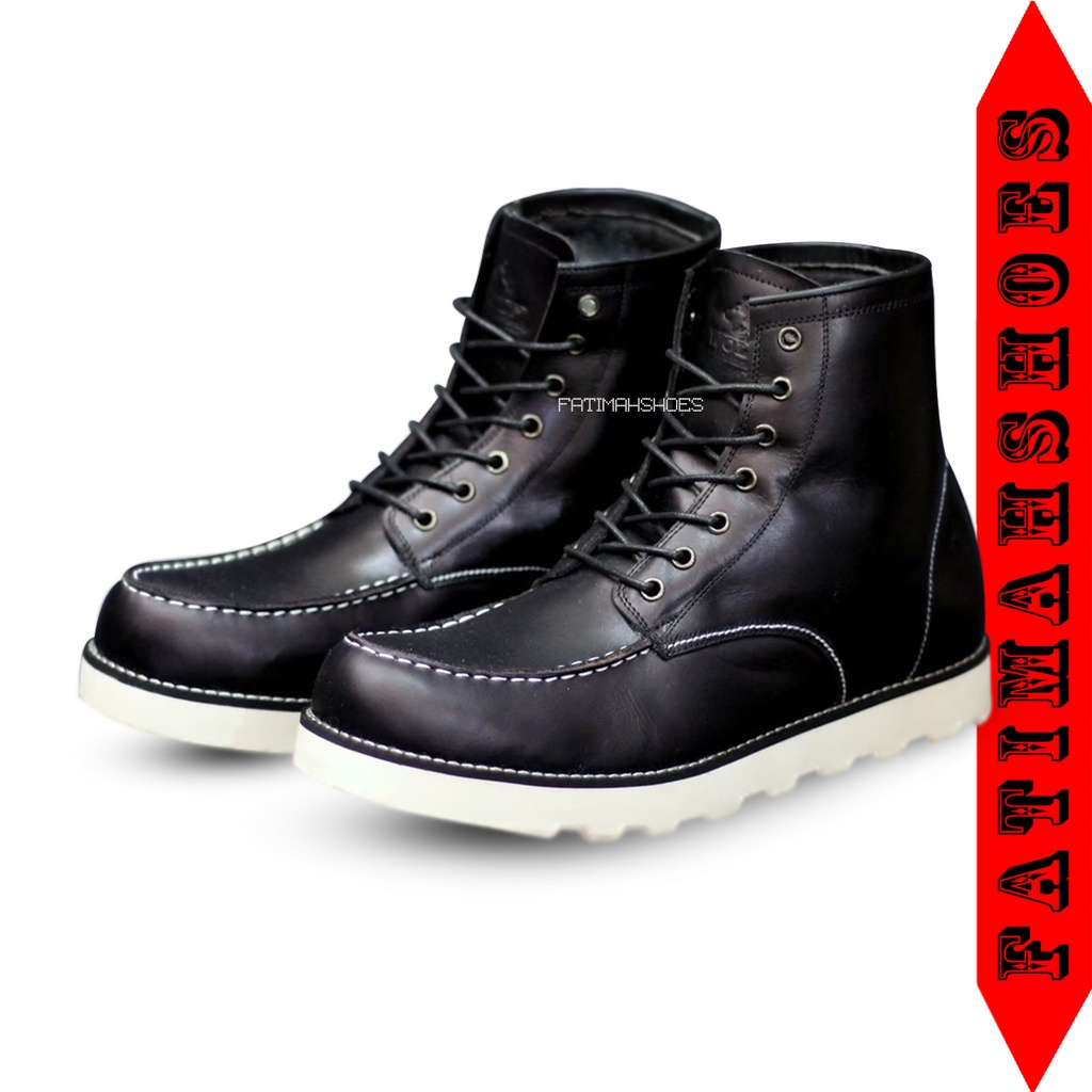 Sepatu Kulit Asli Sepatu Boots Kulit Pria Sepatu Kulit Cowok Sepatu Boot Pria Sepatu Laki Laki Murah