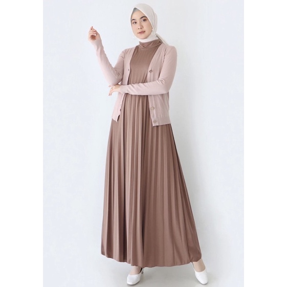 (278) Gamis Plisket - Dress Maxy Plisket premium