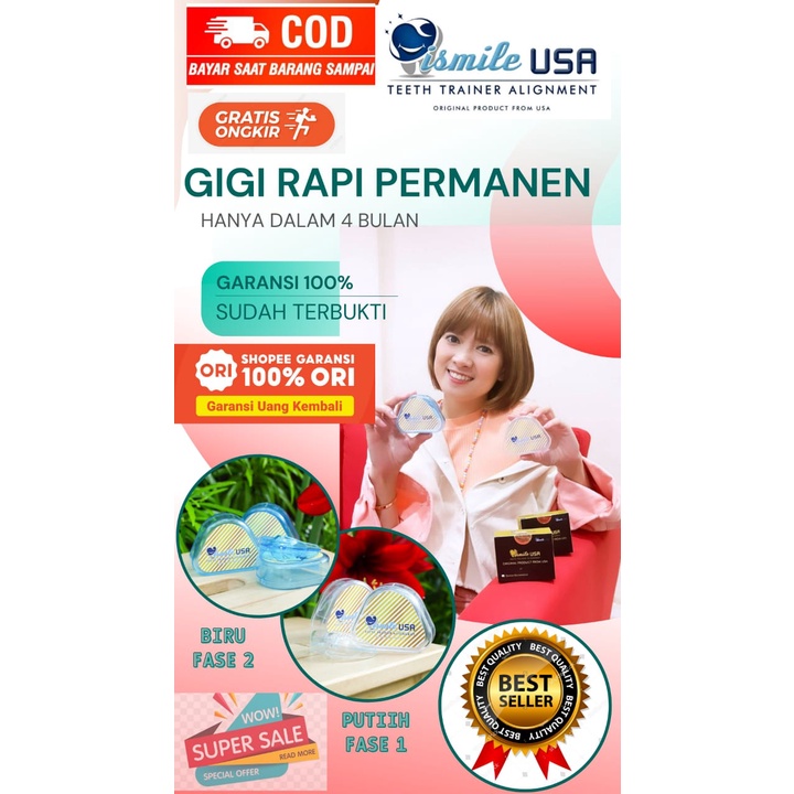 Ismile Usa Garansi 100% original Perapih gigi / teeth trainer alignment / behel tanpa kawat / perapi