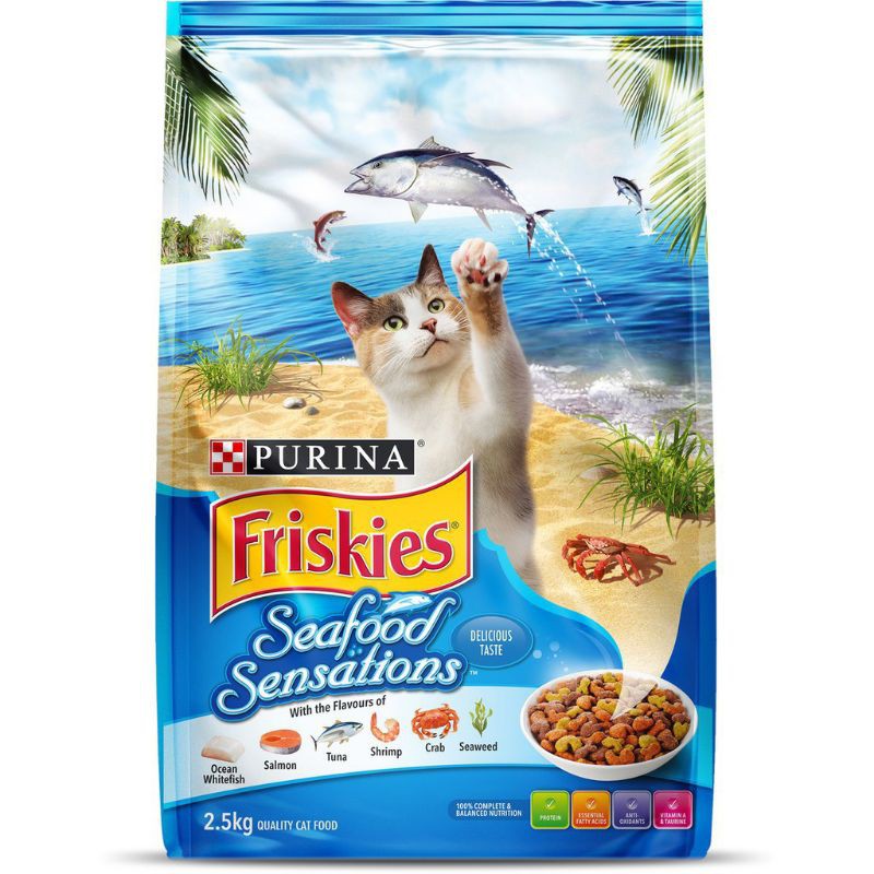 Friskies Seafood Sensation 1.2kg Freshpack / Makanan Kucing Friskies