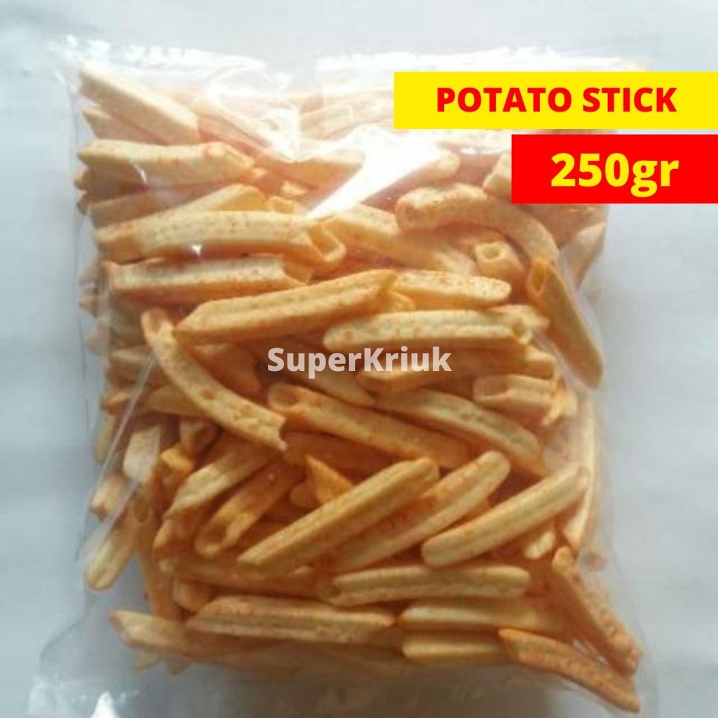 

Potato Stik Rasa Gurih Manis Pedas Kemasan 250gr