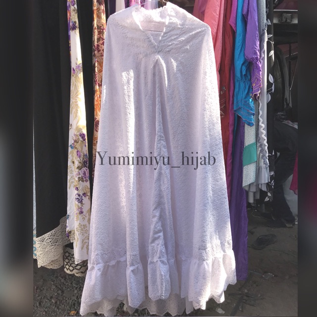 MUKENA MURAH KATUN PARIS FULL BORDIR TIMBUL