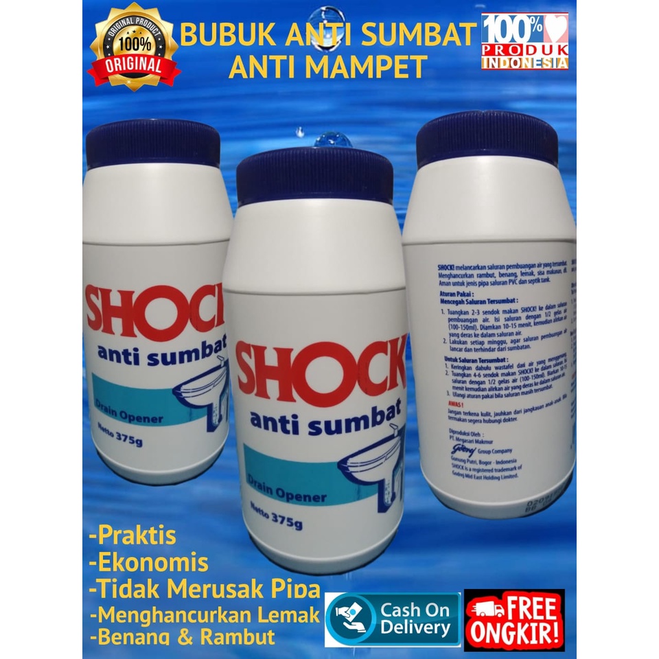 Serbuk Anti Sumbat Bubuk Pelancar Pipa Saluran Air Wc Toilet Mampet Shock