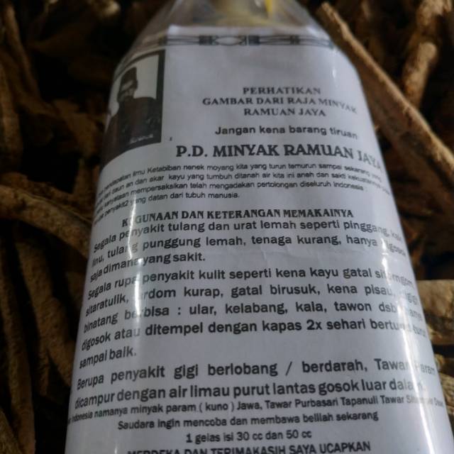 

Ramuan sitampar dasar minyak 500 gr