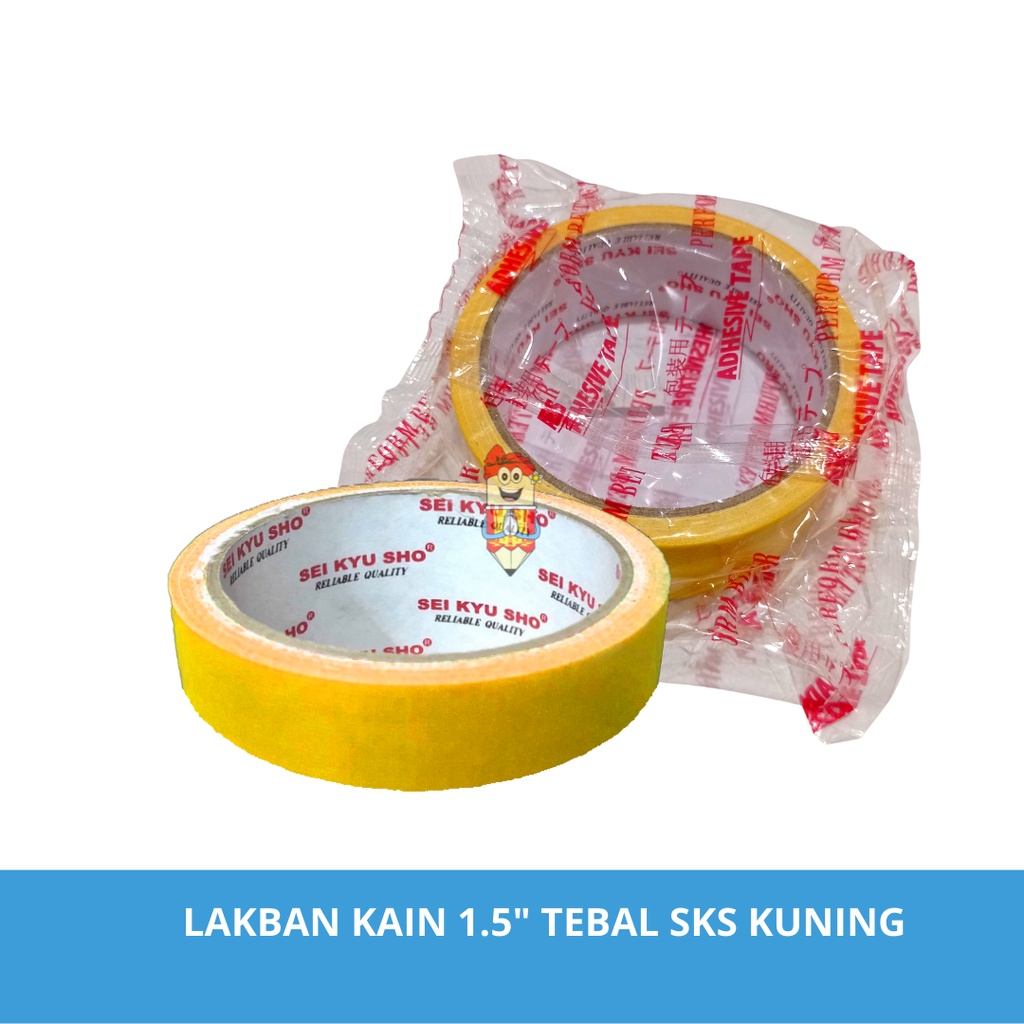 

Lakban Kain 1.5 Inch SKS Kuning