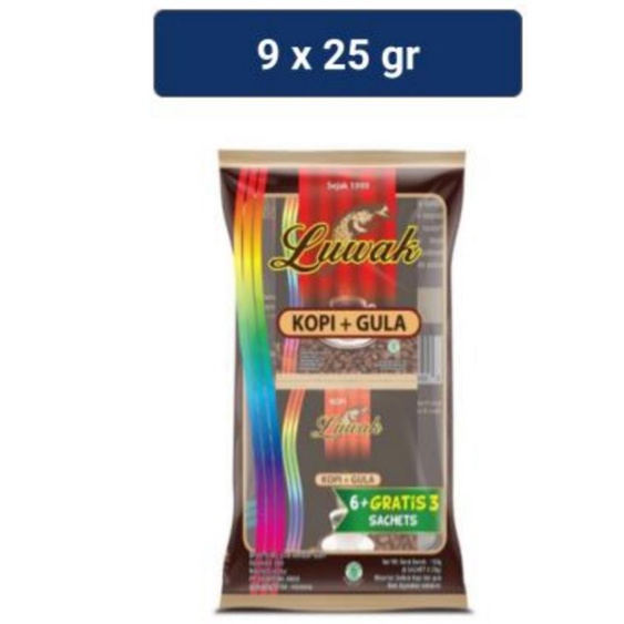 Kopi Luwak + Gula Bag (6+3) x 25gr