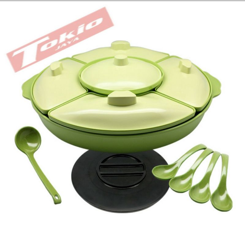 PARTY SET MELAMINE GOLDEN DRAGON TEMPAT LAUK SAYUR WADAH MAKANAN SAJI PARTY SET MELAMINE PS0201K Den