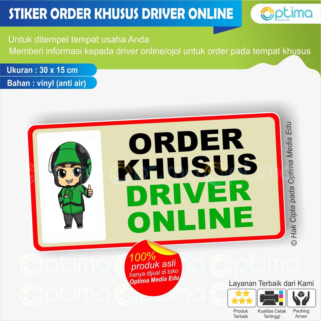 

STIKER TEMPAT ORDER KHUSUS DRIVER ONLINE