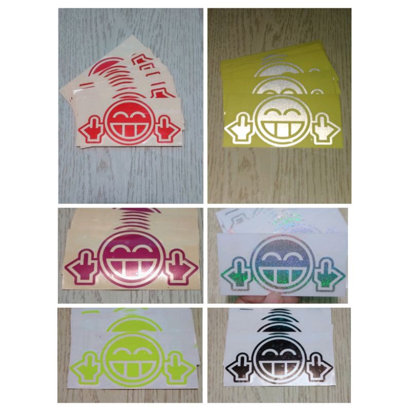 STICKER JDM SMILE PUCK STICKER CUTTING