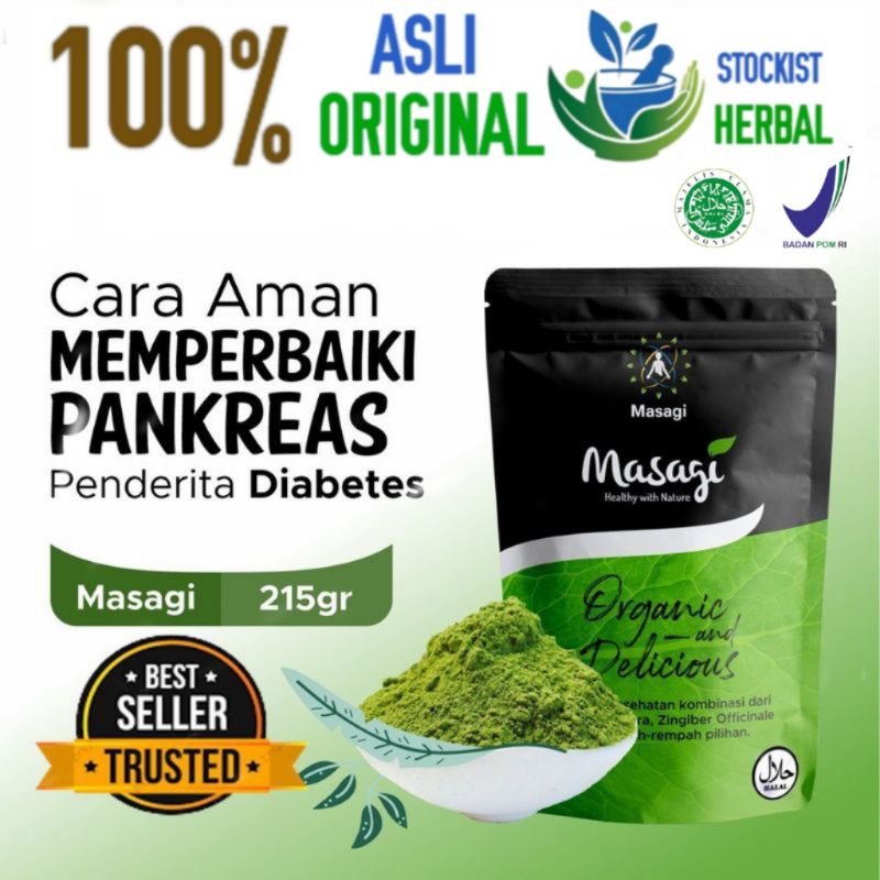 

MASAGI 215gr - Teh Herbal Obat Diabetes ampuh Perbaikan Pangkreas Gula Darah Stabil & normal Herbal Diabetes