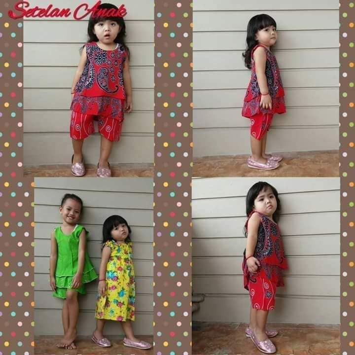 BAJU ANAK PIYAMA BABYDOLL SUSUN MOTIF ( UMUR MAKS 2,5 TAHUN )