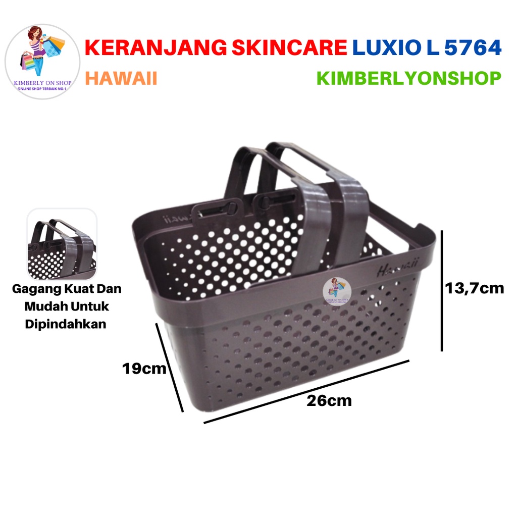 Keranjang Serbaguna Luxio L Keranjang Skincare Hawaii 5764