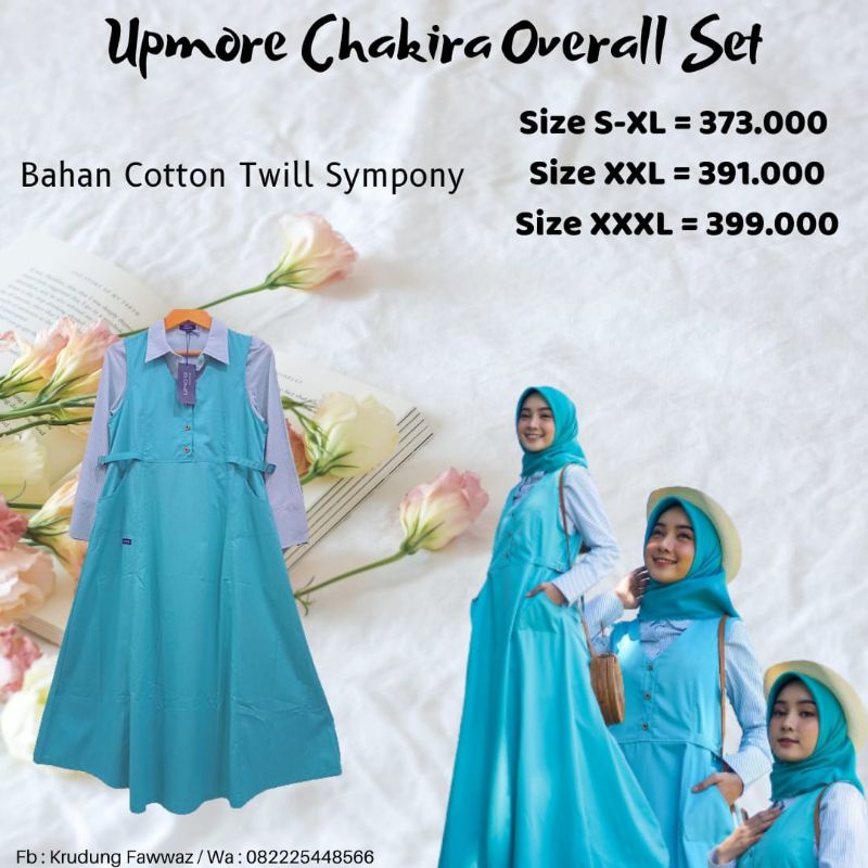 BAJU GAMIS DEWASA BLUSH DAN OVERAL CHAKIRA BY UPMORE TERBARU GAMIS REMAJA DEWASA GAMIS LEBARAN