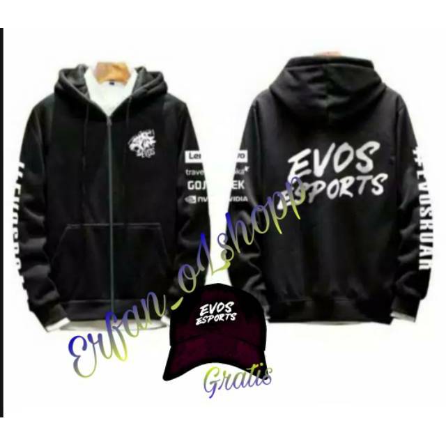 JAKET EVOS ESPORTS GAMING ZIPPER HOODIE