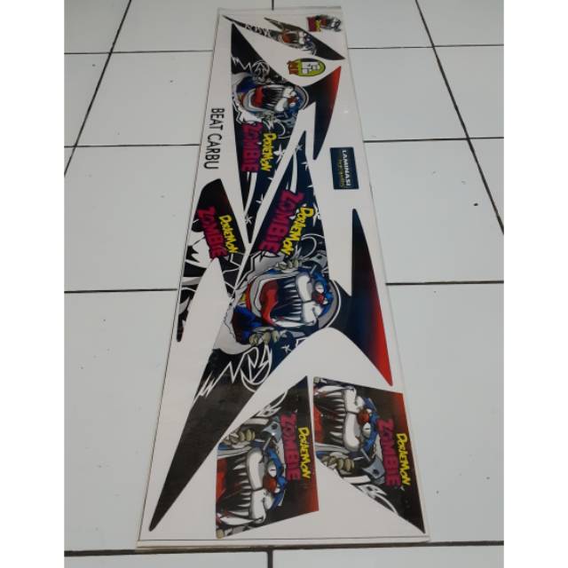 Sticker Striping List Beat Karbu Motif Doraemon Zombie Al2829