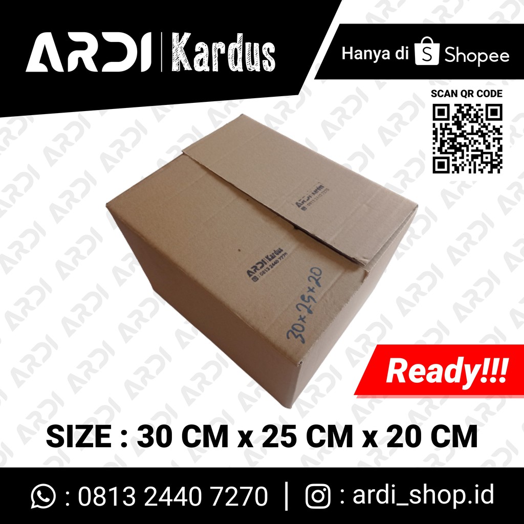 

KARDUS SIZE 30 CM X 25 CM X 20 CM