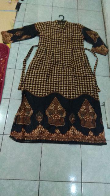 Gamis Batik Modern Motif Wayang Longdress Dress Kekinian Murah Big Size Xxl Xl