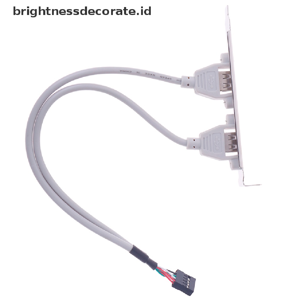 1pc Bracket Expansion 2 Port Usb 2.0 Untuk Panel Belakang Motherboard