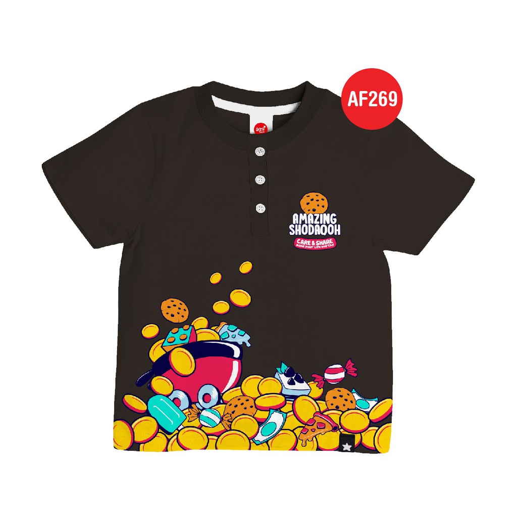 Kaos Afrakids AF269 &quot; Amazing Shodaoh&quot; Lengan Pendek Kancing