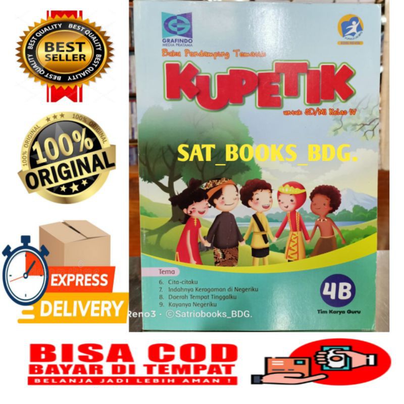 Jual BUKU KUPETIK 4B. PENDAMPING TEMATIK SEMESTER 2. EDISI REVISI ...