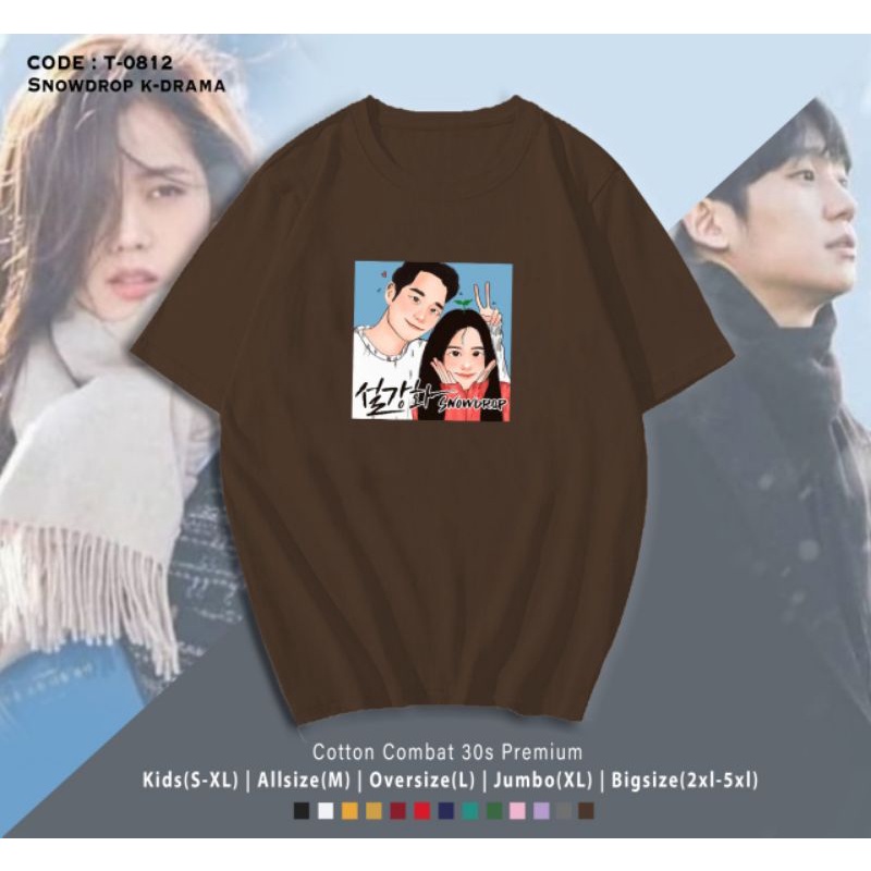 KAOS KDRAMA SNOWDROP JISOO/KAOS KATUN DRAKOR SNOWDROP PEACE