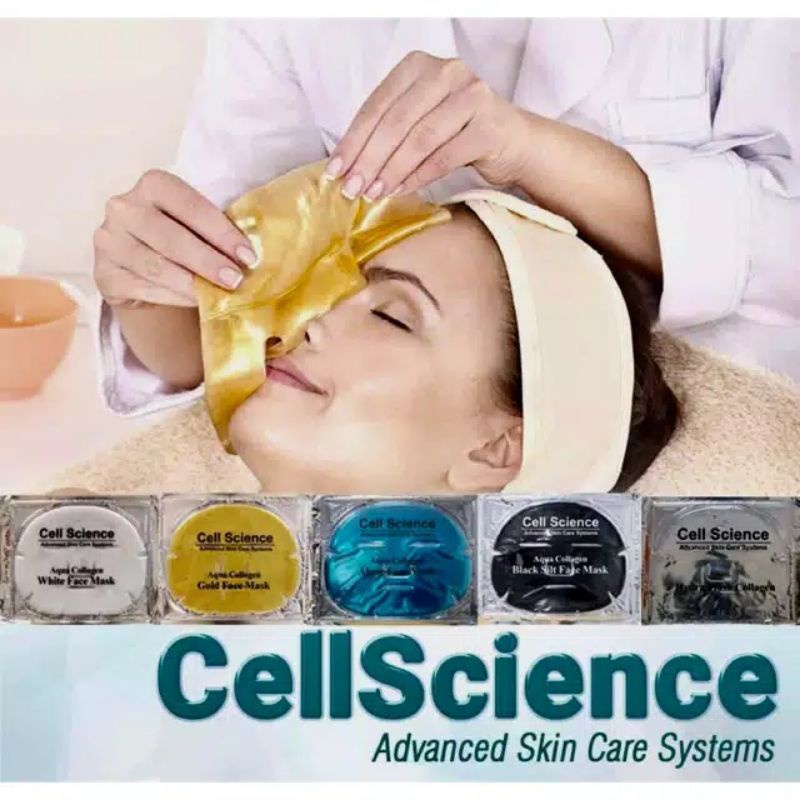 AQUA COLLAGEN MASK CELL SCIENCE | MASKER WAJAH CELL SCIENCE BPOM