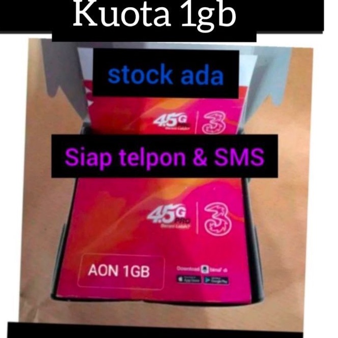 Kartu TRI AON 1 GB SUDAH Registrasi MASA AKTIF PANJANG