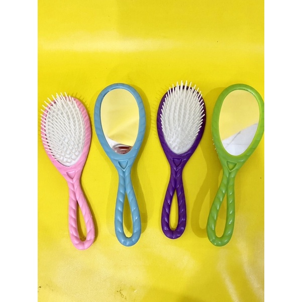 sisir kaca / sisir kaca in 1 / sisir portable / sisir kaca portable / sisir kecil / sisir bulat