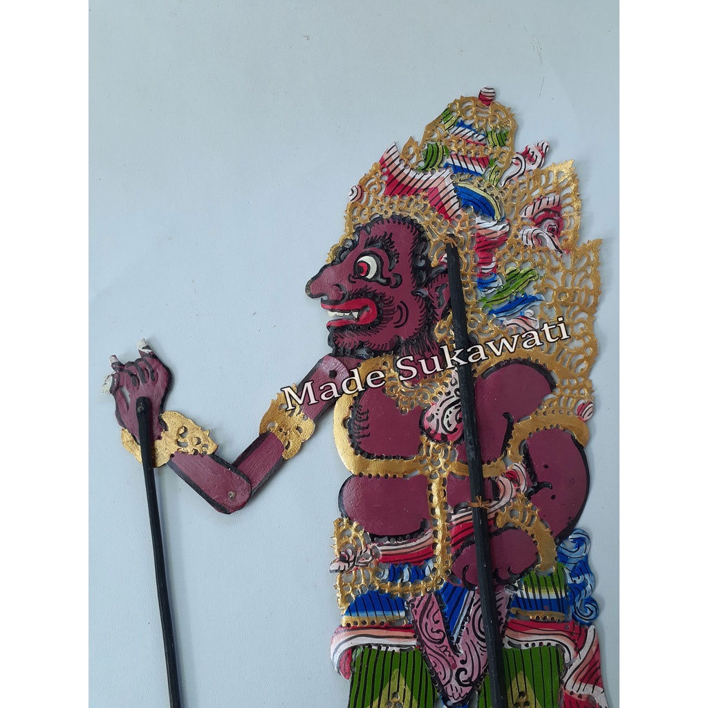 Kerajinan wayang kulit Rahwana ukir bali Hiasan Handmade