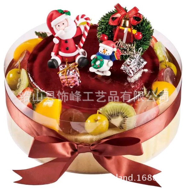 CTGR cake topper hiasan kue natal christmas pinus pearl dekorasi bakin