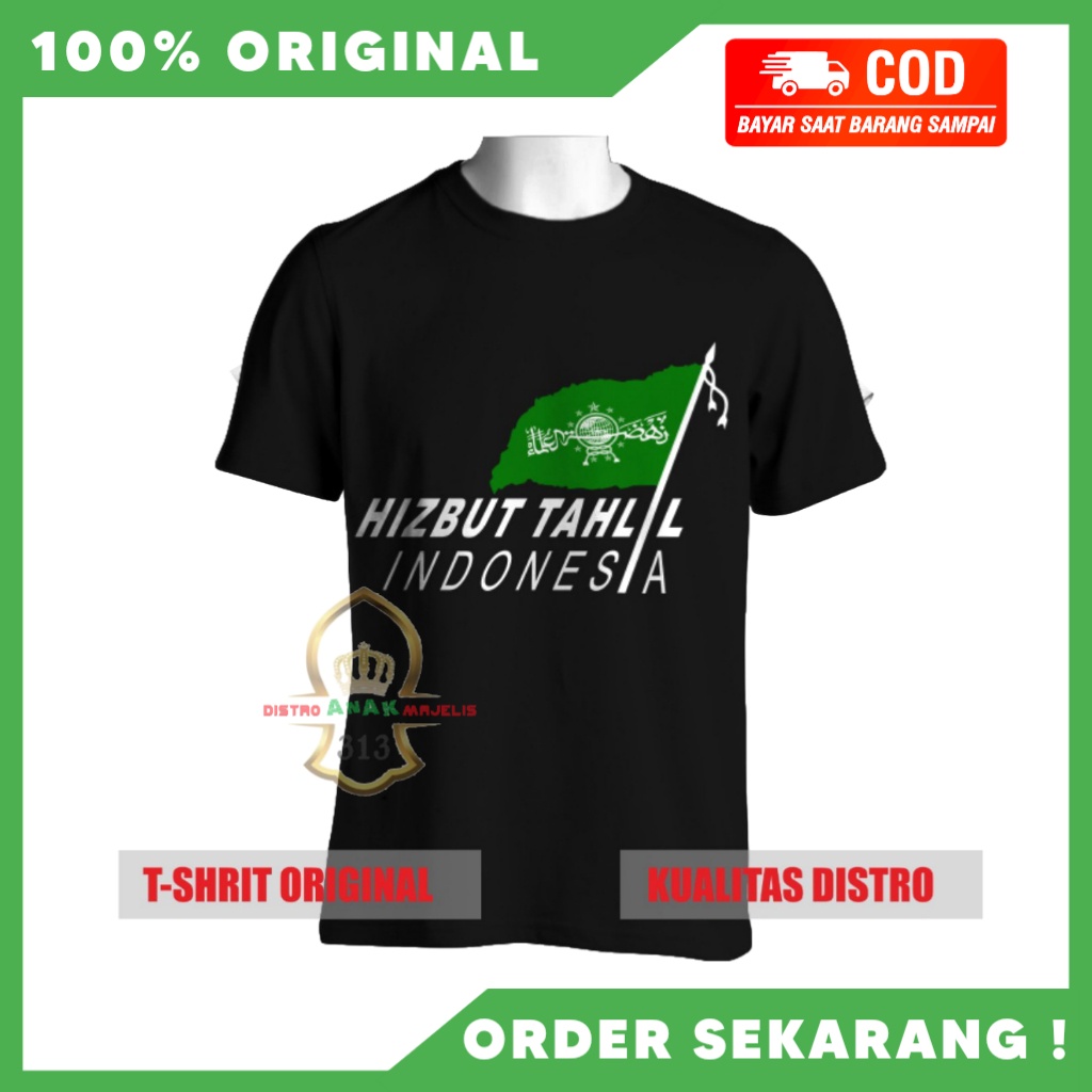 [Original] Kaos Hizbut Tahlil Indonesia Pendek - Kaos Nahdlatul Ulama HTI - Kaos NU - Kaos Santri Sa
