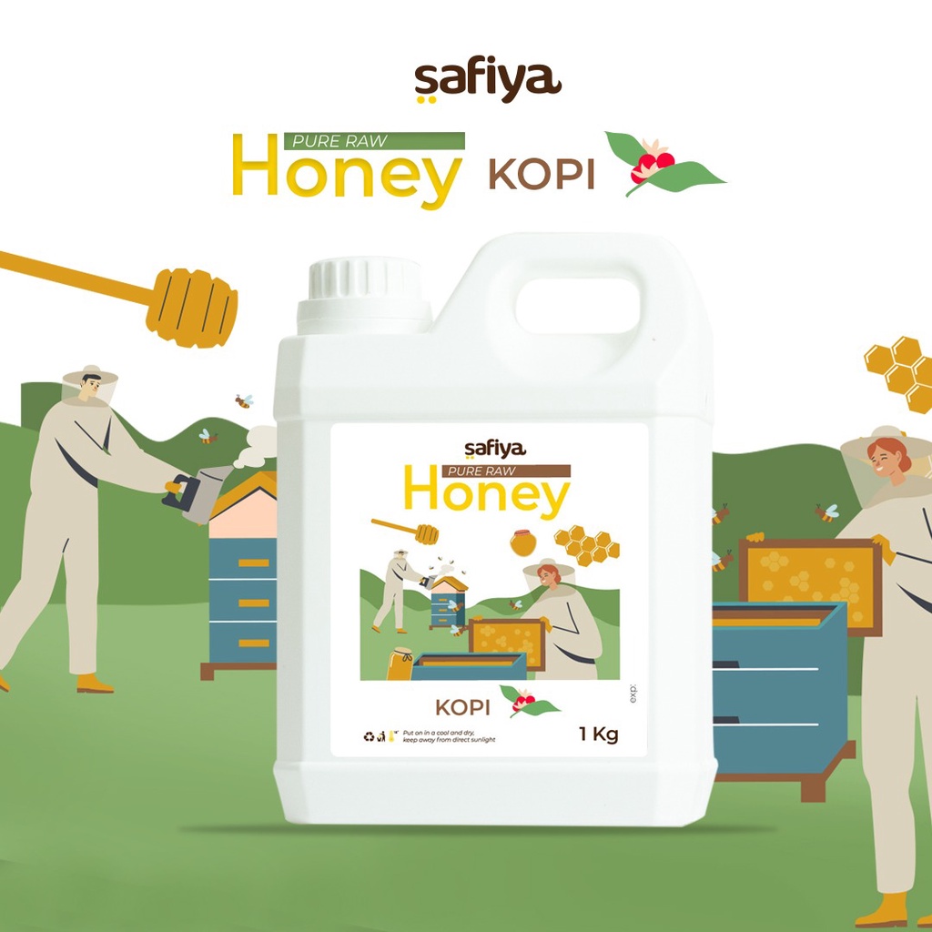 Madu Murni Kopi 1 Kg Series Raw Honey Madu Asli Authentic Safiya Food