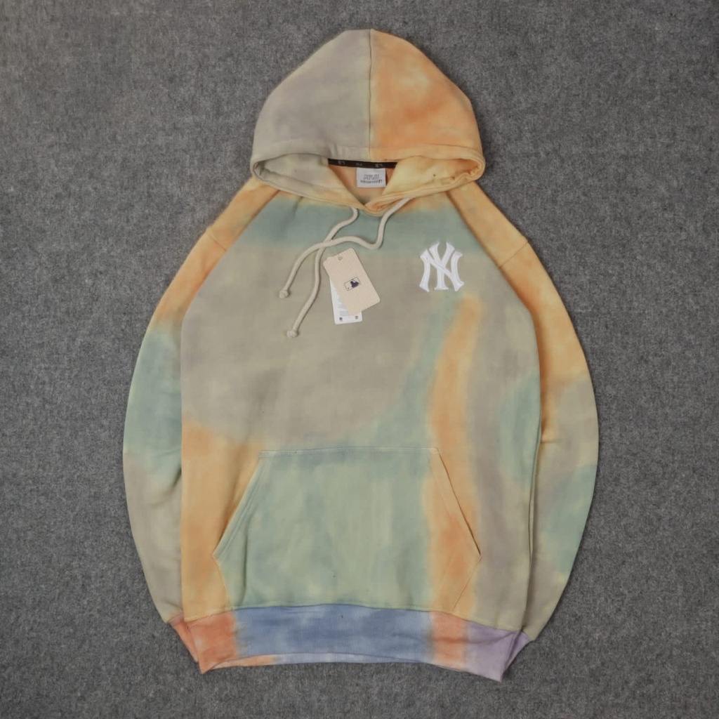 HOODIE NY MLB YANKEES TIE DYE LOGO BORDIR | JAKET SWEATER HOODIE HYPEBEAST MLB NEW YORK YANKEES PREM
