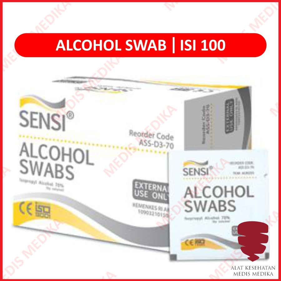 Alcohol Swab Kapas Pembersih Tisu Tissue Alkohol Pads Alcohol Swaps p3k