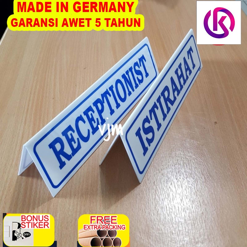 

Grosir Acrylic RECEPTIONIST/ISTIRAHAT (29cmx75cm)