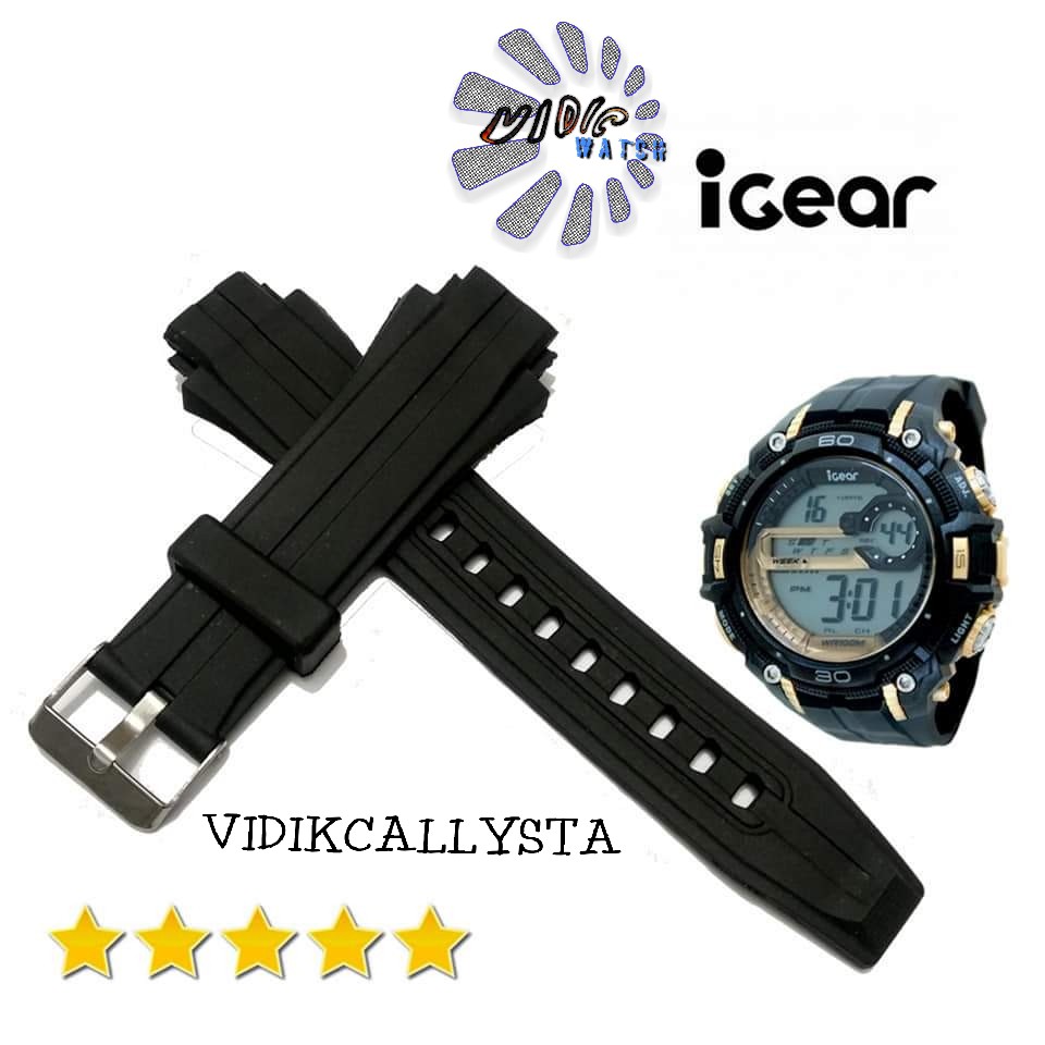 Strap igear i25 strap tali Jam Tangan igear i25-1948 Rubber Karet jam